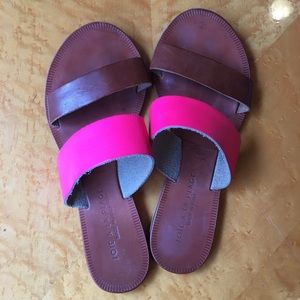 Joie sandals 🏝 pink brown slip on slide leather